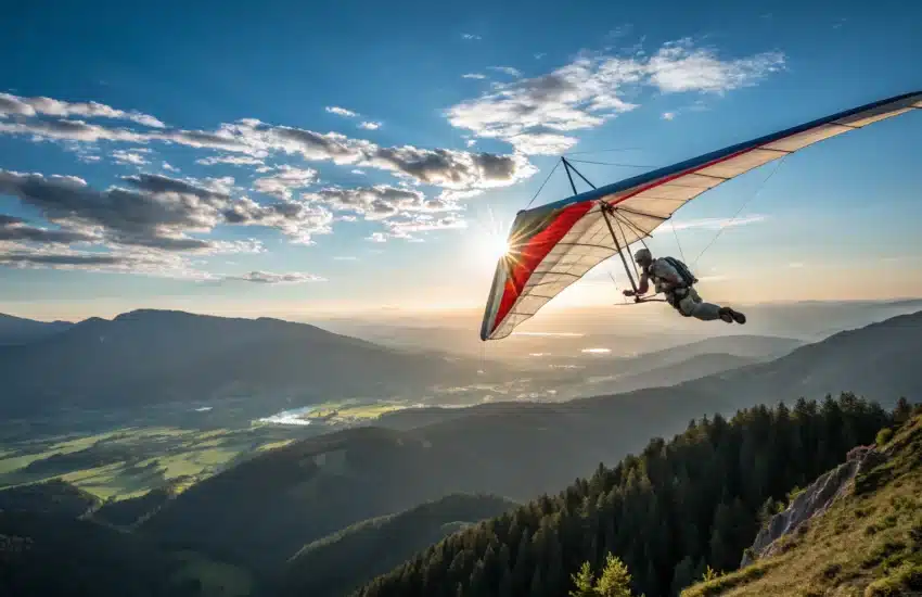 un deltaplane qui vol