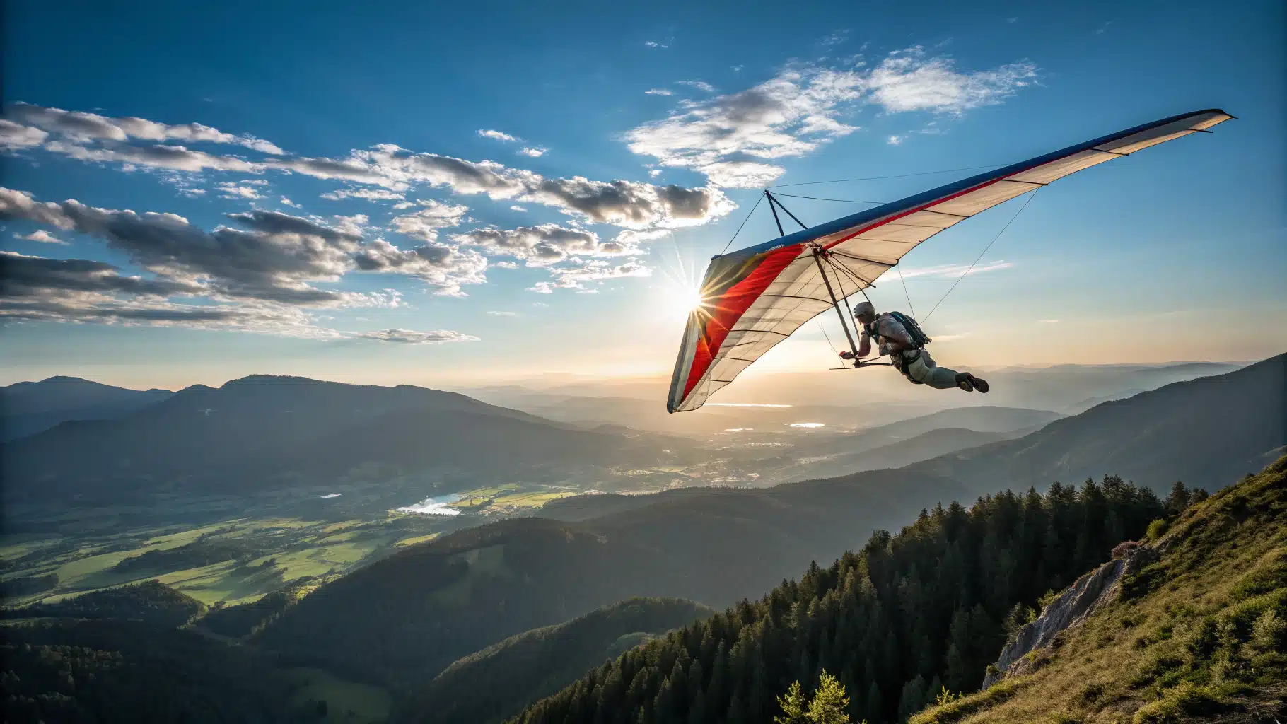 un deltaplane qui vol